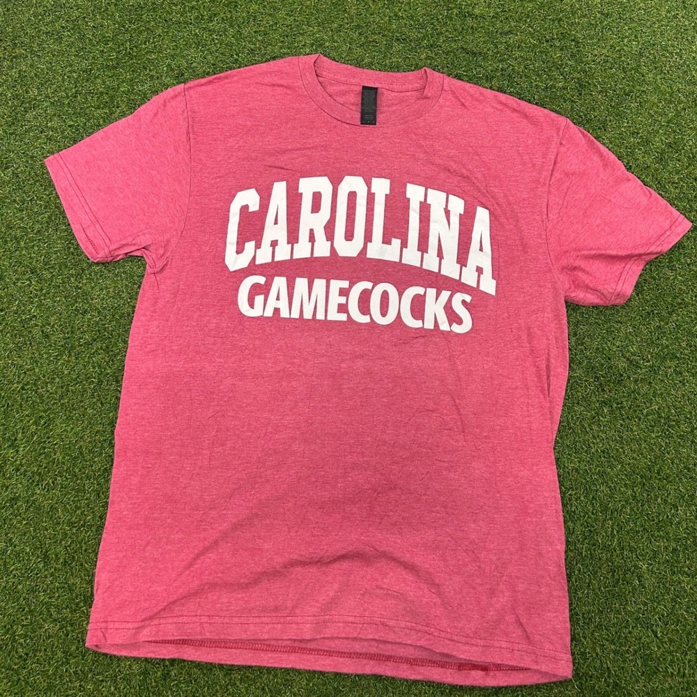 South Carolina Gamecocks T-Shirt Mens Large Red Heather Graphic Tee NCAA L